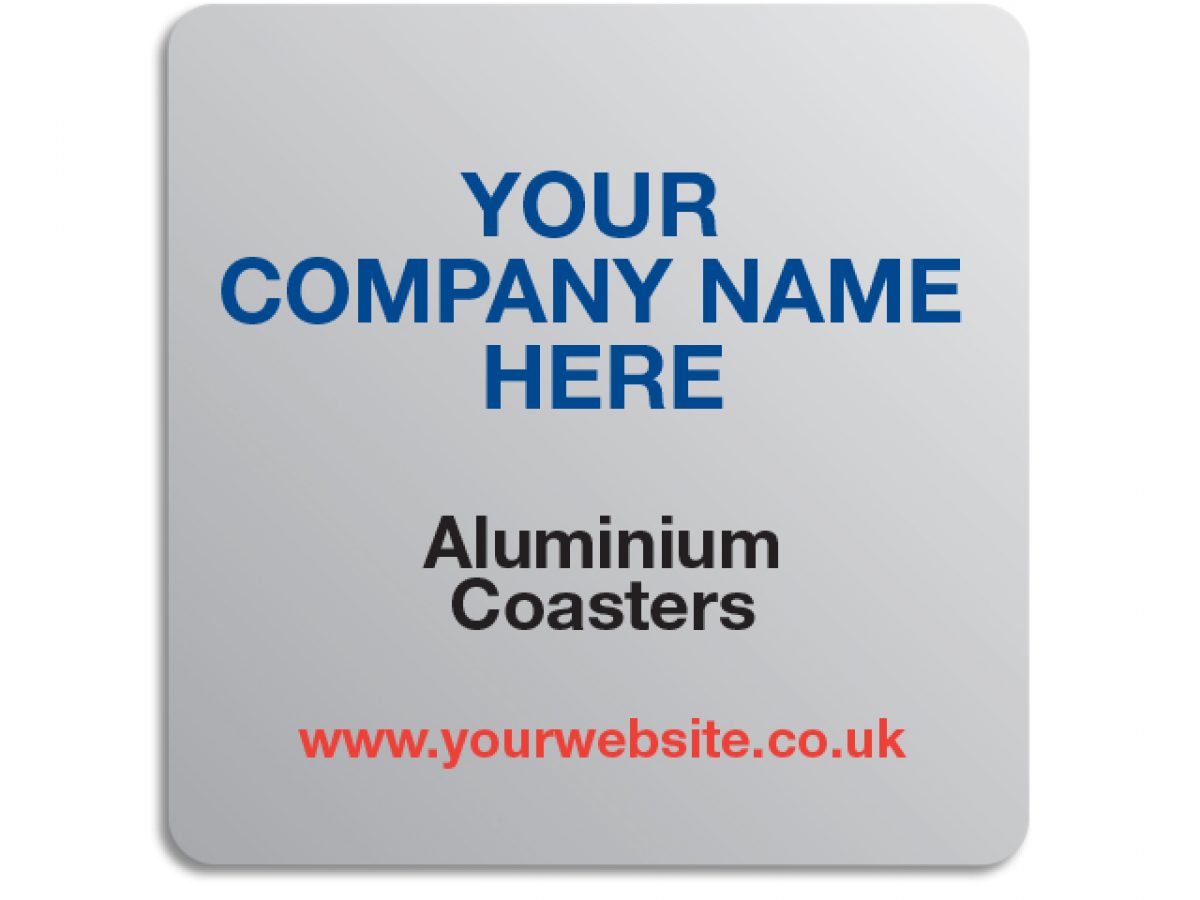 Anodised Aluminium Coasters 90 x 90mm GSM Online Label Sales